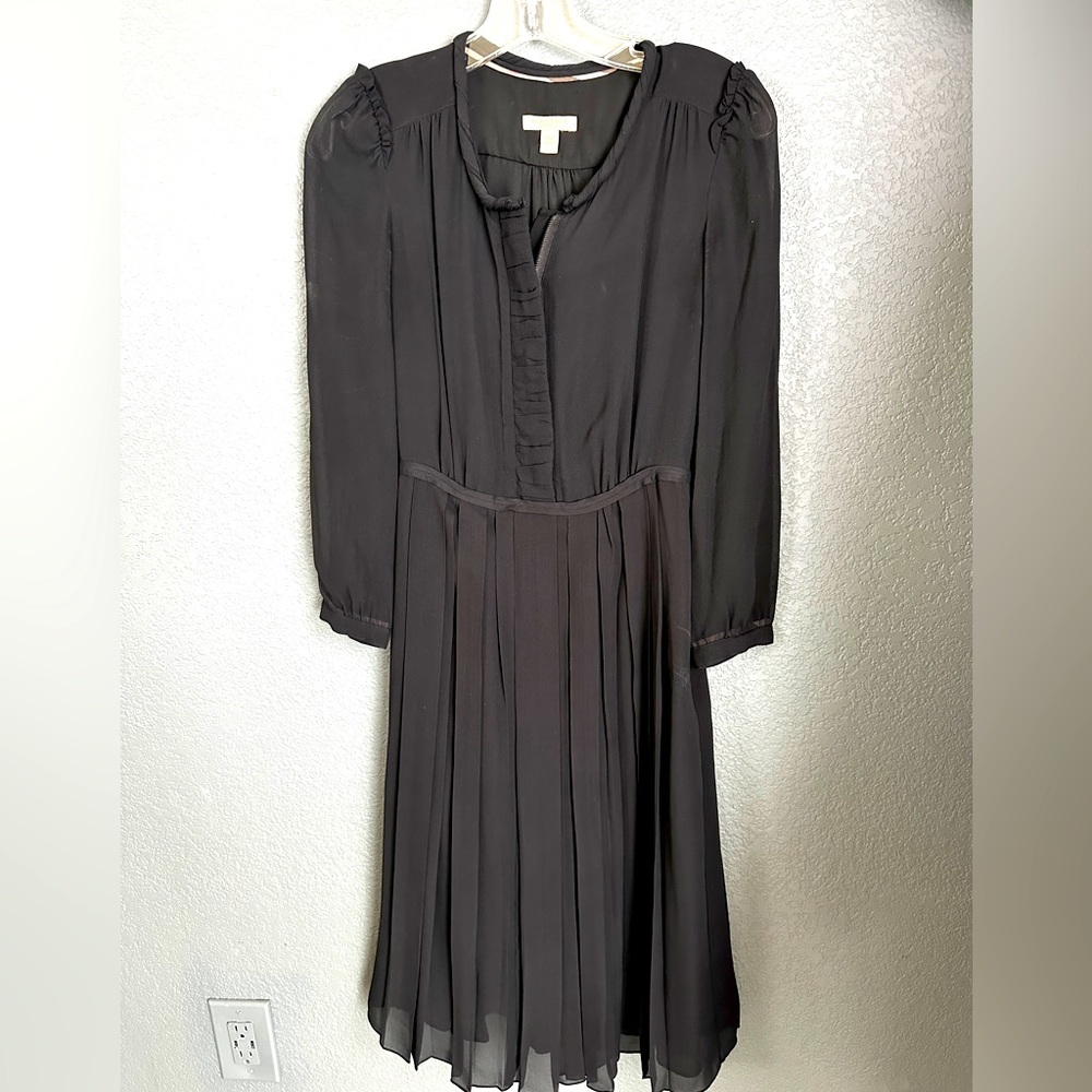 Burberry Brit Silk Black Midi Dress